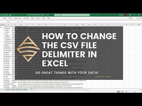 Change the CSV File Delimiter in Excel