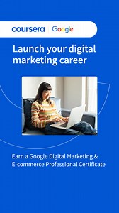 Want to future-proof your career? Get a certificate from Google and unlock job-ready skills in digital marketing! Learn at your own pace, 100% online. Ready to start? | Coursera