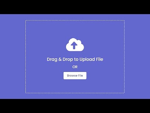 How to make Drag and Drop File Upload using JavaScript and PHP