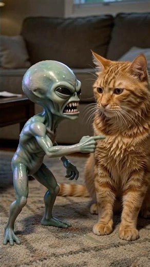 Cat Found an Alien and Absolutely Refused to Care #shorts #alien #funny