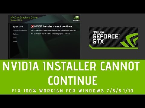 Nvidia Installer Cannot Continue 100% Working | How To Fix Nvidia Installer Failed