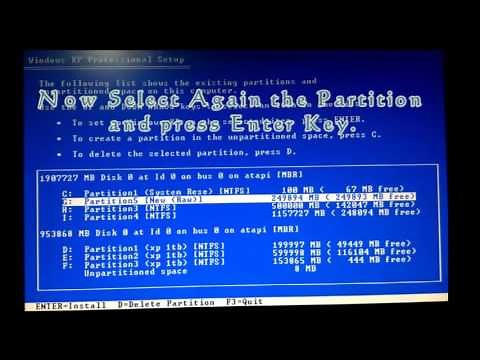how to install windows xp professional