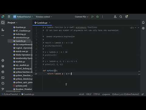 Python Tutorial Lambda Function