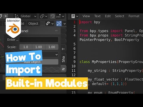 Blender Python Tutorial : Importing Modules [learn python for beginners]