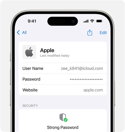 Find saved passwords and passkeys on your iPhone - Apple Support