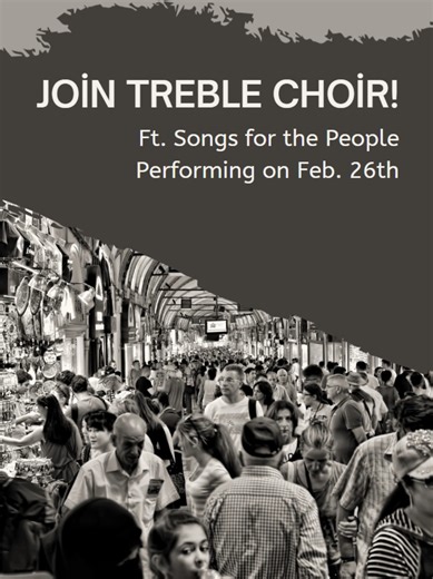 Join the WSU Treble Choir and come listen to our upcoming concerts! #TrebleChoir #SongsForThePeople #People #GoCougs