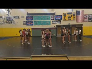 Cheerleading Stunt sequence for super hero routine, middle school cheer practice