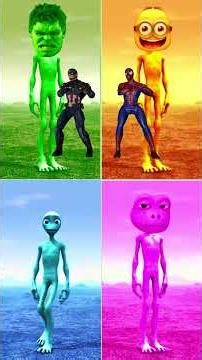 Hulk vs Minion Who Is the Best Alien Dancer 👽🔥#Shorts#viral#trend#AlienDance#Minions