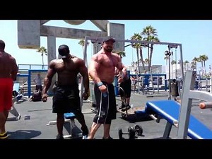Muscle Beach Pit RAW WORKOUT - Rich Piana, Gabe Moen, Ron Partlow & Renaldo Gairy