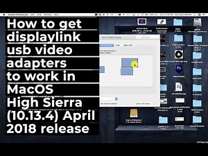 Solved: How to get displaylink usb video adapters to work in MacOS High Sierra (10.13.4+)