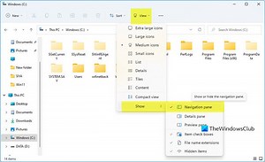 File Explorer Navigation Pane missing in Windows 11