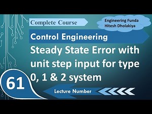 Steady State Error with unit step input for Type 0, 1 and 2 system in Control System Video Lecture | Control Systems - Electrical Engineering (EE)