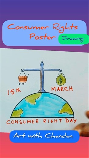 World Consumer Rights Day Drawing / Consumer Rights Poster #drawing #shorts #art