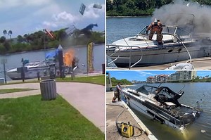 Dramatic boat explosion injures 4 in Florida
