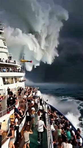 Cruise Ship Gets Hit by Giant Wave 🌊🚢 | Real Footage from Onboard!