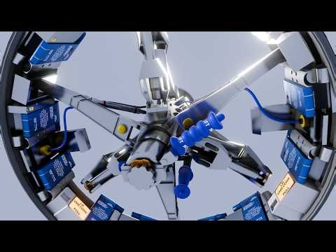 Apollo: Command Module Docking Hatch, Ring, and Probe (turn on closed caption): a Blender Animation