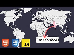 Make a SVG world map to tell the time of every country | html, css & javascript