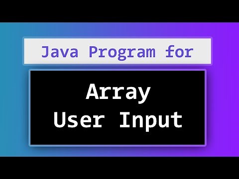 Java Program to Read User input ( Strings ) for an Array