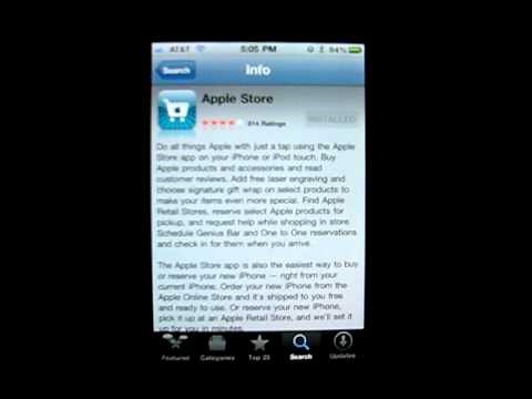 How to install the Apple Store App on an iPhone or iPod Touch device