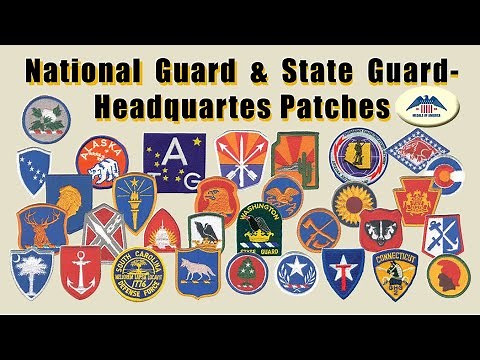 National Guard and State Guard Headquarters Patches from WW II to Today, All 50 States & Districts
