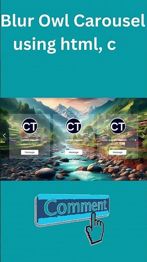 Create a BLUR EFFECT on Owl Carousel with HTML CSS and JavaScript!