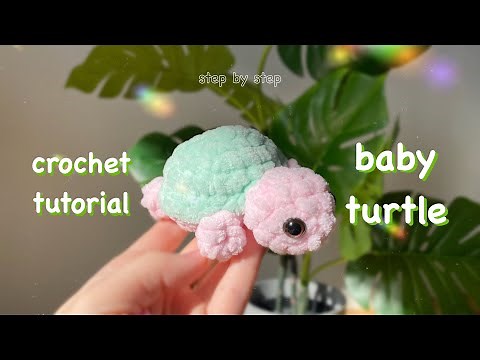 Crochet BABY TURTLE 🐢 easy tutorial for beginners 🌿 Amigurumi animal