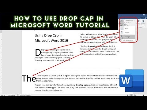 Easy Steps to Create a Add Drop Caps in Microsoft Word