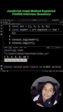 JavaScript map() Method Explained | FAANG Interview Questions