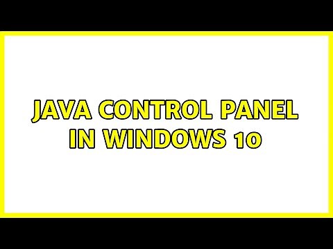 Java control panel in Windows 10 (2 Solutions!!)