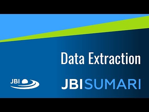 15 JBI SUMARI Tutorial: Data extraction