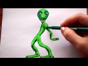 Tanzenden Alien zeichnen 👽 Dame tu cosita How to draw an Alien 👽 Как нарисовать инопланетянина
