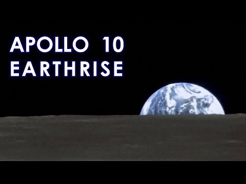 Apollo 10 EARTHRISE - Stabilized & Real Speed (1969/05/22) [HD source]