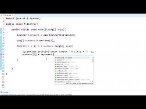 Java Programming Tutorial - 22 - Fill Array with Values