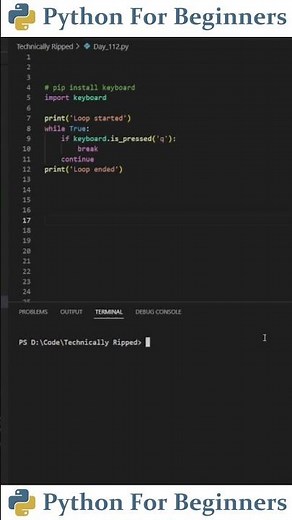 Get Keyboard Inputs With Python | Python For Beginners