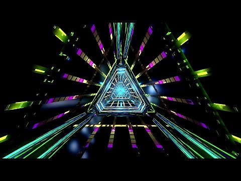 4K Sci-Fi Neon Tunnel VJ Motion Background || Neon Light Tunnel Free VJ Loops || 4K VJ Loops