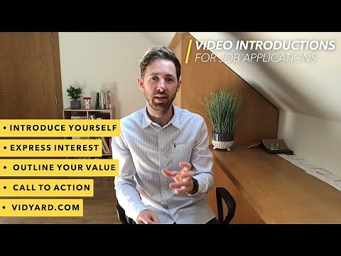 Video Introductions for Job Applications