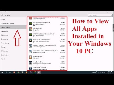 How to View All Apps Installed in Your Windows 10 PC