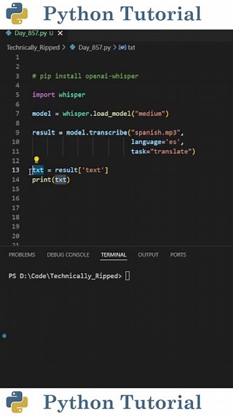 Transcribe and Translate Audio to English with Whisper | Python Tutorial