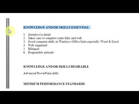 How to write a job description template sample