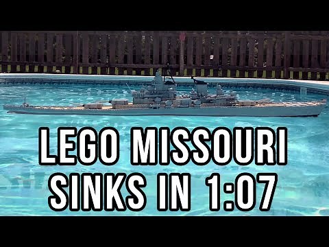 LEGO Battleship Missouri Sinks in 1:07