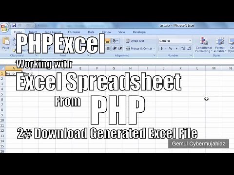 PHPExcel : Working With Excel Spreadsheet in PHP #2 Download PHP Generated Excel File