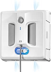 HUTT Auto Window Cleaning Robot A1, Upgraded 4 Water Spray & 6000PA High Suction Power Window Cleaner with Laser Sensor Detection, Perfect for High-Rise Windows, Tiles and Glass