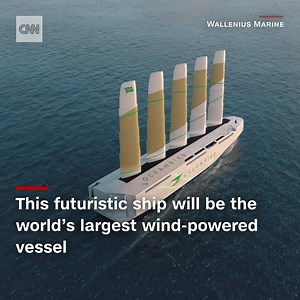 This new car carrier is the world's largest wind-powered vessel -- and it has the tallest ship sails that have ever been constructed: https://cnn.it/3nVB8sw | CNN International