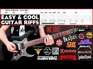 30 Easy & Cool Guitar Riffs You Should Know | With Tabs