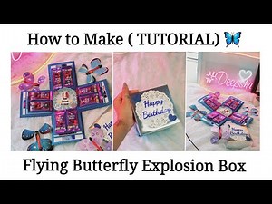 DIY Butterfly Explosion Box🦋 | How to make Flying Butterfly Box | Surprise Box | Tutorial | Handmade