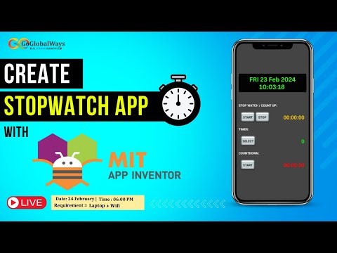 Create STOPWATCH App With MIT App Inventor | App Development