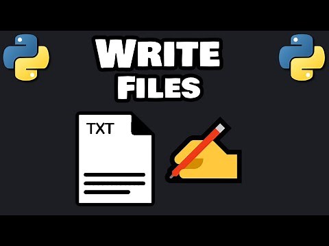 Write files using Python! ✍