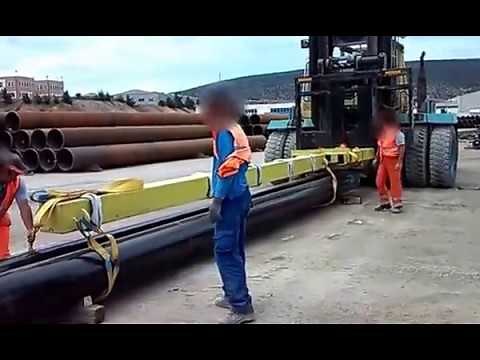 container loading (How to load pipes into container)