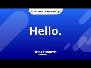 Mastering Bare Metal Backups with Carbonite Safe Server Backup