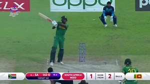 Kagiso Rabada edges one to the fence to seal South Africa's hard-fought victory over Sri Lanka 👏 | ICC - International Cricket Council